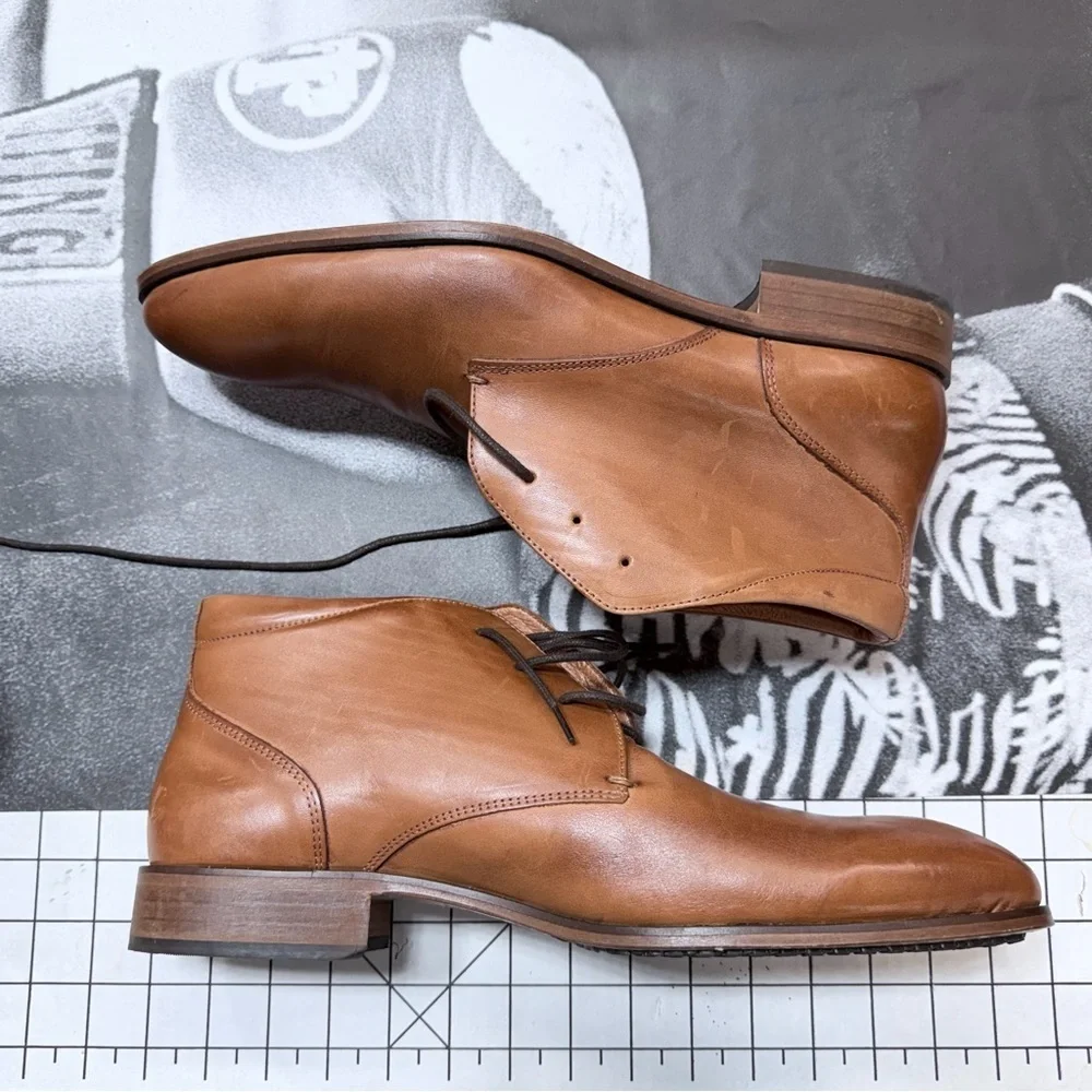 Denbroeck Men's Sz 46 (12) Brown Leather John St. Chukka Boots